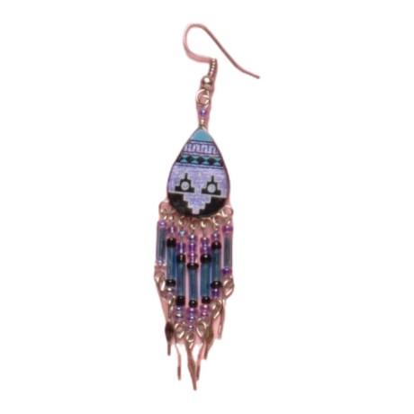 Painted earrings — Czech beadwork