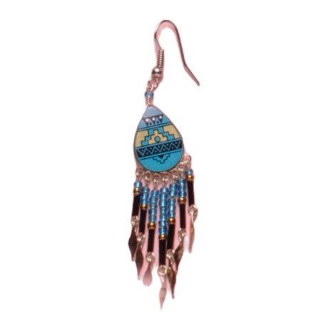 Painted earrings — Czech beadwork