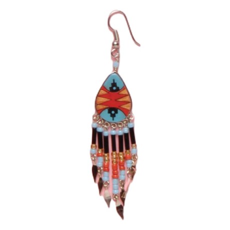 Painted earrings — Czech beadwork