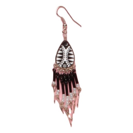 Painted earrings — Czech beadwork