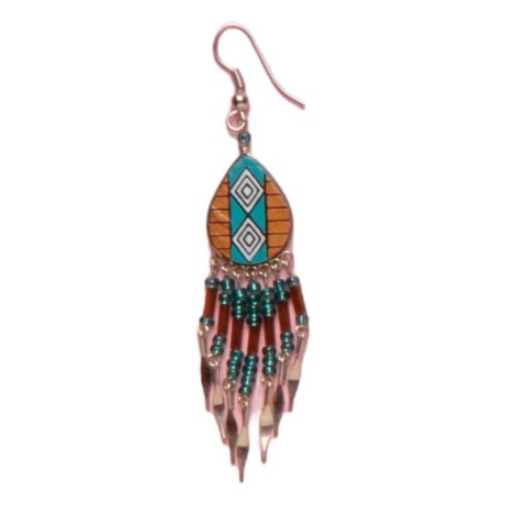 Painted earrings — Czech beadwork