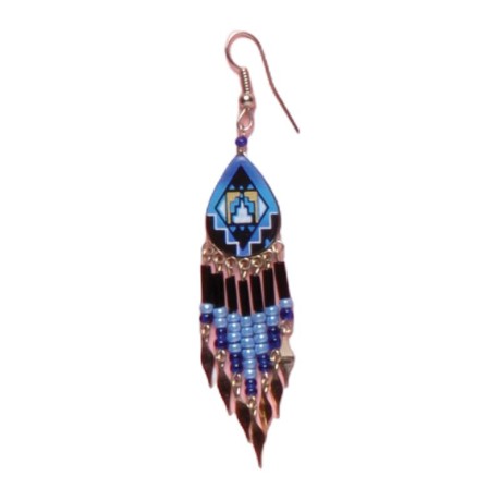 Painted earrings — Czech beadwork