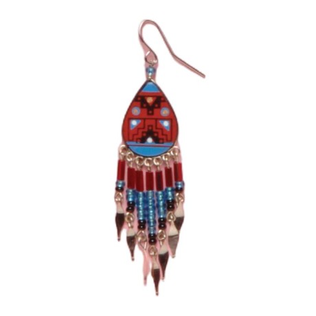 Painted earrings — Czech beadwork