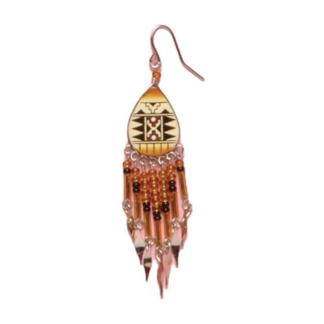 Painted earrings — Czech beadwork