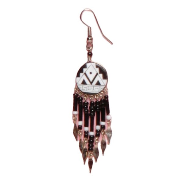 Painted earrings — Czech beadwork