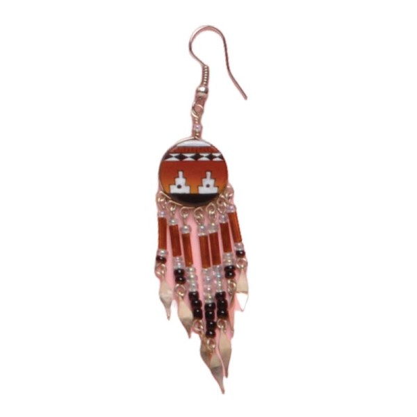 Painted earrings — Czech beadwork