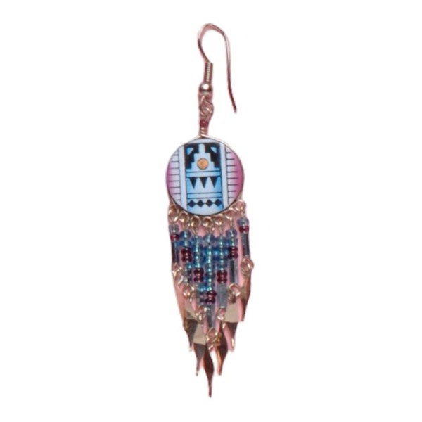 Painted earrings — Czech beadwork