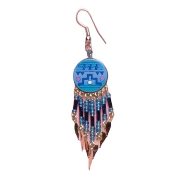 Painted earrings — Czech beadwork
