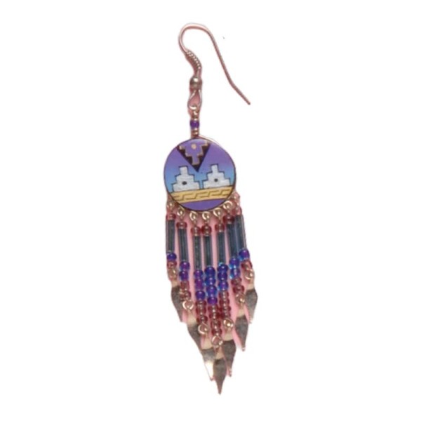 Painted earrings — Czech beadwork