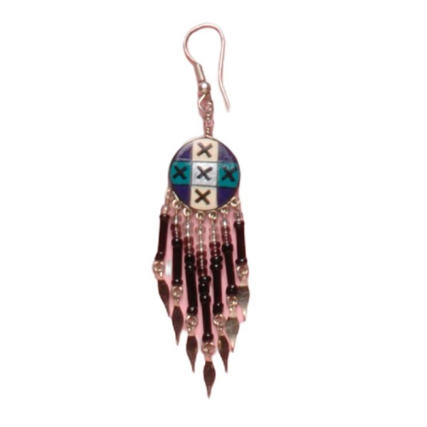 Painted earrings — Czech beadwork