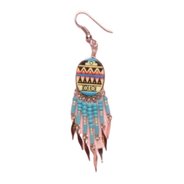 Painted earrings — Czech beadwork