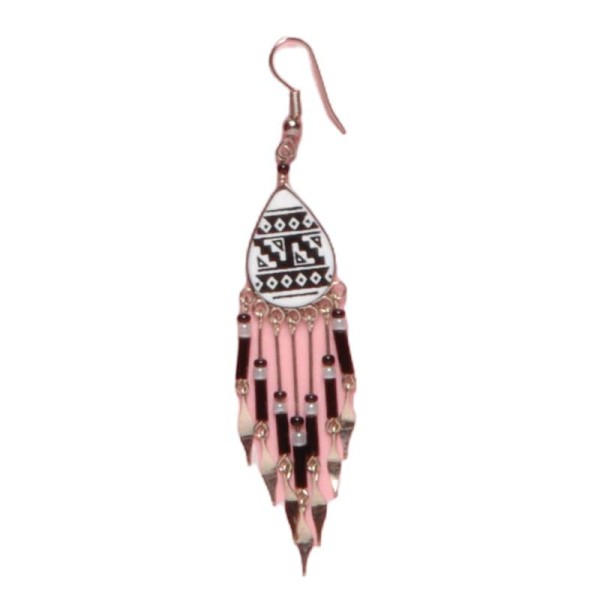 Painted earrings — Czech beadwork