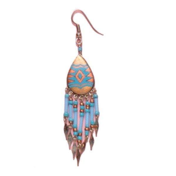 Painted earrings — Czech beadwork