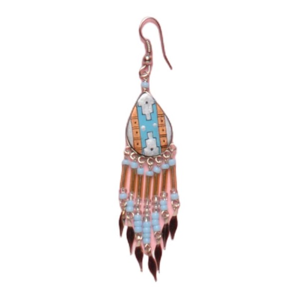 Painted earrings — Czech beadwork