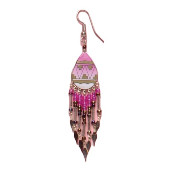 Painted earrings — Czech beadwork