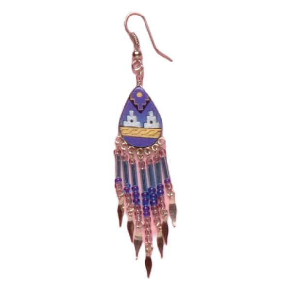Painted earrings — Czech beadwork