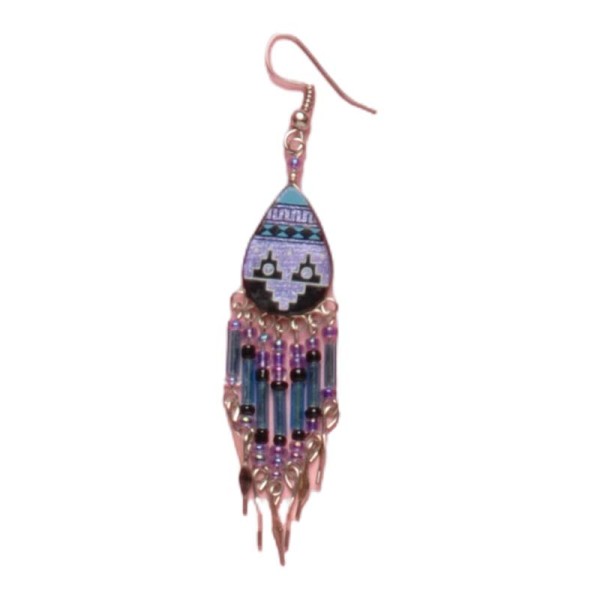 Painted earrings — Czech beadwork