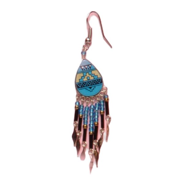 Painted earrings — Czech beadwork