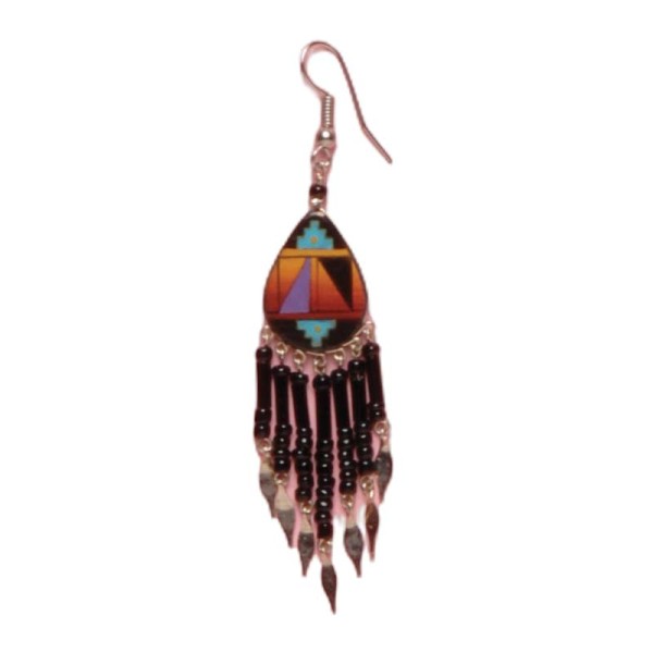 Painted earrings — Czech beadwork
