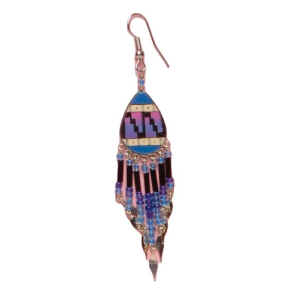 Painted earrings — Czech beadwork