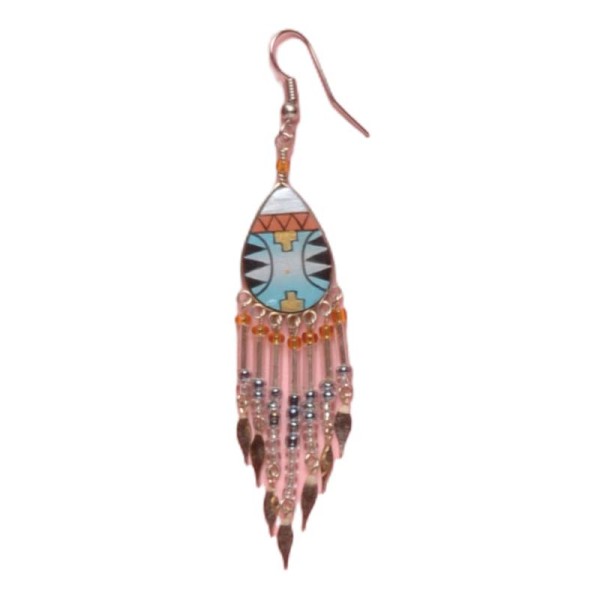 Painted earrings — Czech beadwork