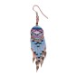Painted earrings — Czech beadwork