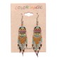 Painted earrings — Czech beadwork