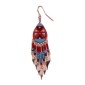 Painted earrings — Czech beadwork