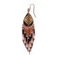 Painted earrings — Czech beadwork