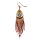 Painted earrings — Czech beadwork