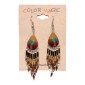 Painted earrings — Czech beadwork