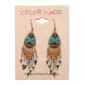 Painted earrings — Czech beadwork